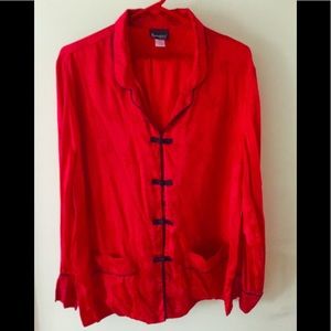 Red Silk Oriental Pajamas